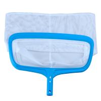 Пластиковый сачок с нейлоновой сеткой для сбора листьев с поверхности и креплением-клипсой